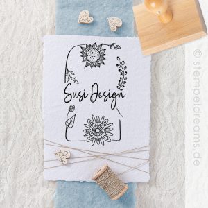 Logo – Flowerdoodle – als Stempel oder Stempel und Logo – Motiv: 1031