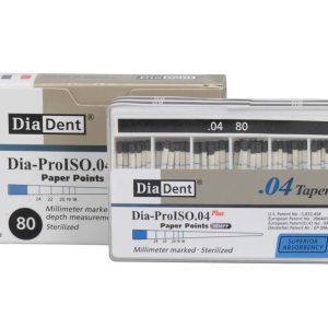 DiaDent® Dia-Pro Paper Points – Packung 100 Stück Taper.04, ISO 080