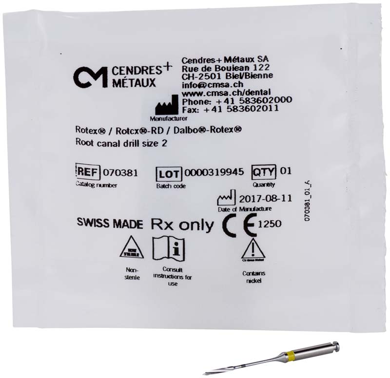 Dalbo®-Rotex® – Stück Senkfräser nach Dr. Dalla Bona, gelb Größe 2