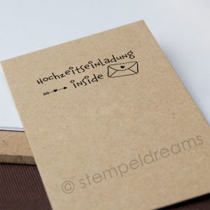 Hochzeitseinladung – Hochzeitspost – klein – Briefumschlag – Motiv 354