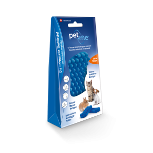pet+me Pflegebürste blau