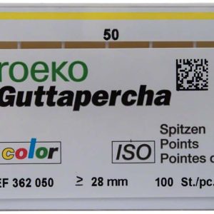 Guttapercha ISO color – Packung 100 Stück ISO 050