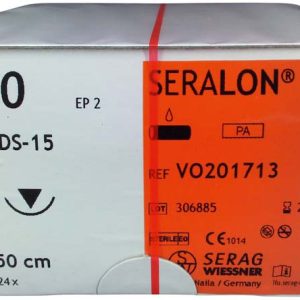 SERALON® – Packung 24 Nadeln blau, 0,5 m, DS-15, Stärke 3/0
