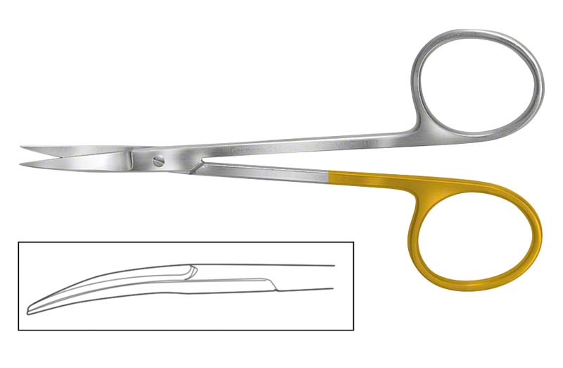 Zahnfleischscheren Spezial – Stück HSB 0141-11, 115 mm, gebogen, große Griffringe