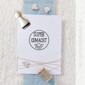 Ministempel |  Super gemacht | Lehrerstempel | 1,5 cm | Motiv 880