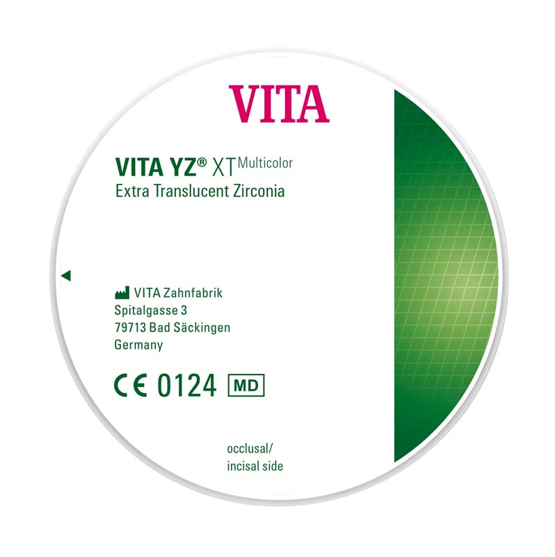 VITA YZ® XT Multicolor DISC VITA classical A1-D4® – Stück Ø 98,4 mm, H18 mm, A3 – Bild 2