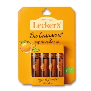Bio Orangenöl – Naturreines Lebensmittel, 4 x 2ml