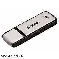 USB 2.0 Stick 16GB – HAMA Fancy Silber/Schwarz Flash Speicher