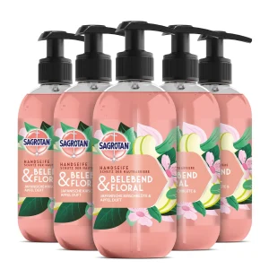 SAGROTAN Hygieneseife Belebend und Floral (5x300ml) Handseife