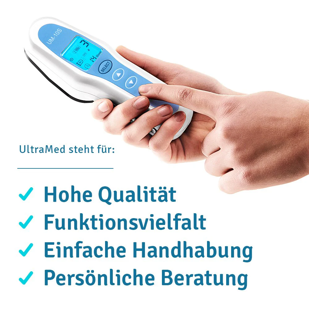 UltraMed Ultraschallgerät für Zuhause: Zwei Schallköpfe für die therapeutische Anwendung – Bild 5